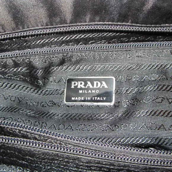 ❤️Authentic PRADA TESSUTO Black Nylon Shopper Shoulder Bag Purse - Picture 8 of 10